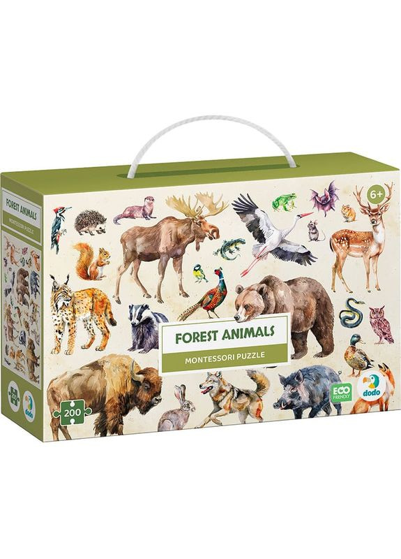 Пазл Монтессорі Лісові тварини 200 ел (300629) Dodo (329405551)