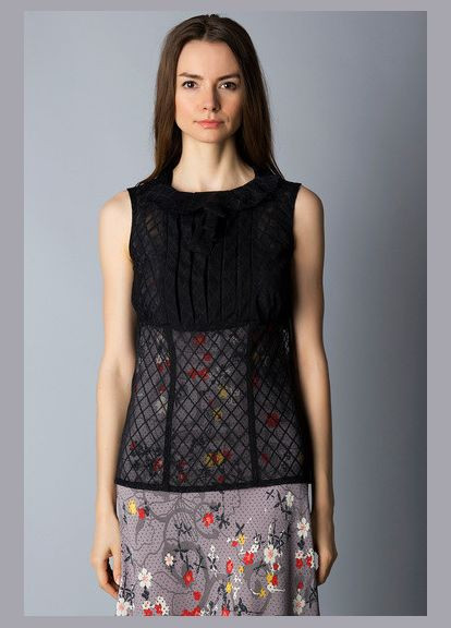 Чорна блуза гепюрова 2 Льва