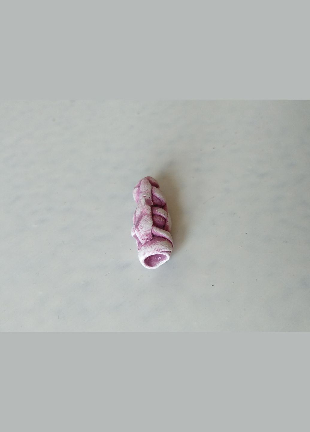 Керамічна намистина ручної роботи "Казкове Плетіння №6" (бежево-бордова) Коти&Ангели (301533103)