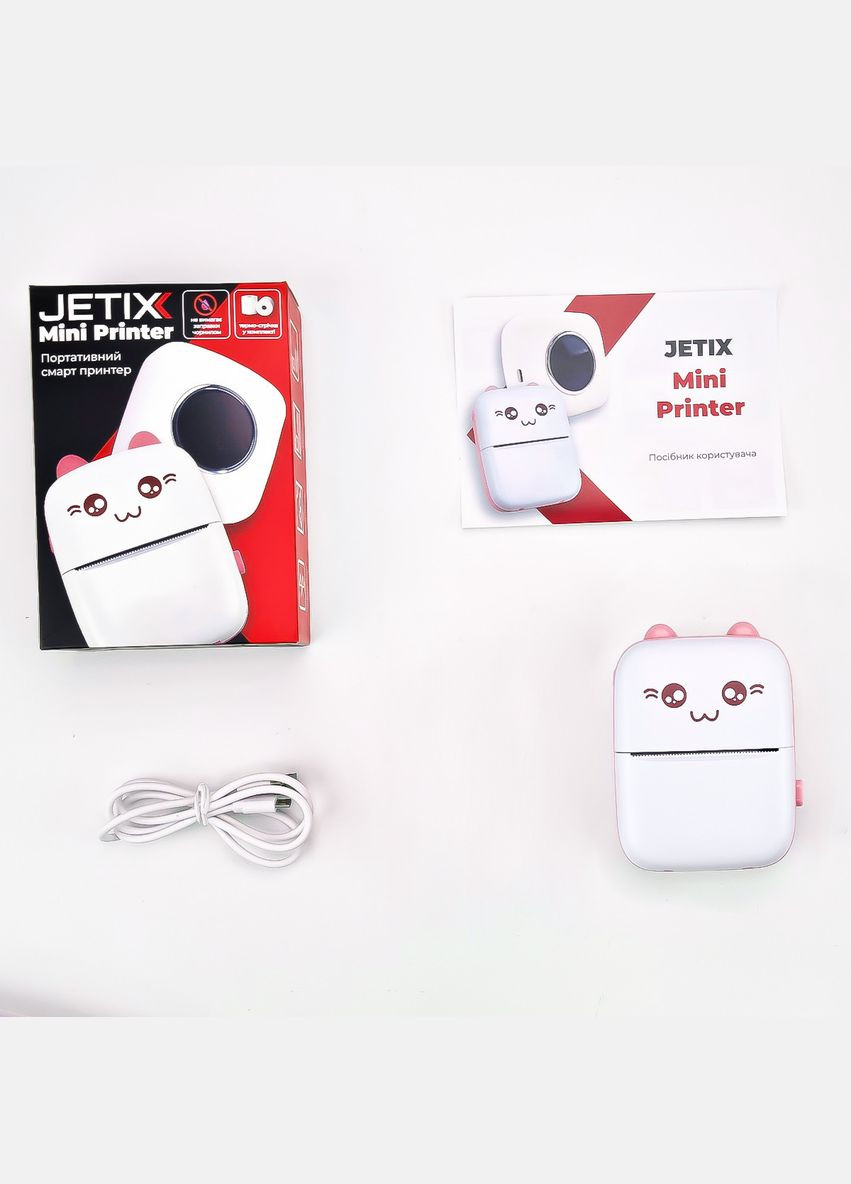 Портативный термопринтер Mini printer Pink JETIX (336213703)