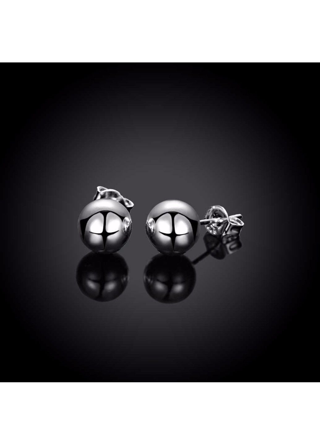 Сережки кулі з нержавіючої медичної сталі ES-002 No Brand (299330610)