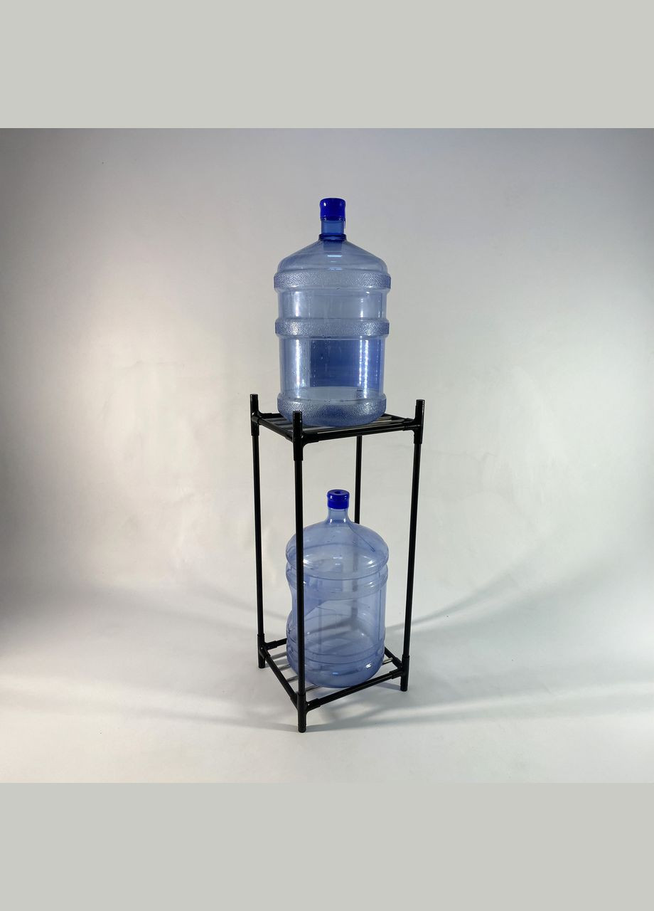 Двухуровневая подставка под бутыли 19 л Tandem Plus, металлическая, черная, на 2 бутыли Metaplant (306712452)