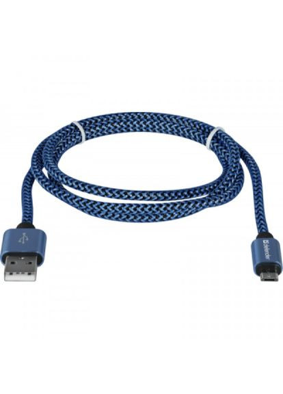 Дата кабель USB 2.0 AM to Micro 5P 1.0m USB0803T blue (87805) Defender usb 2.0 am to micro 5p 1.0m usb08-03t blue (268142670)