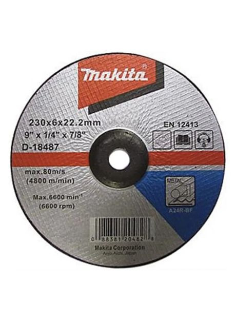 Шліфувальний диск D18487 (230х22.23х6 мм, A24R) зачісний круг по металу (30350) Makita (267819437)