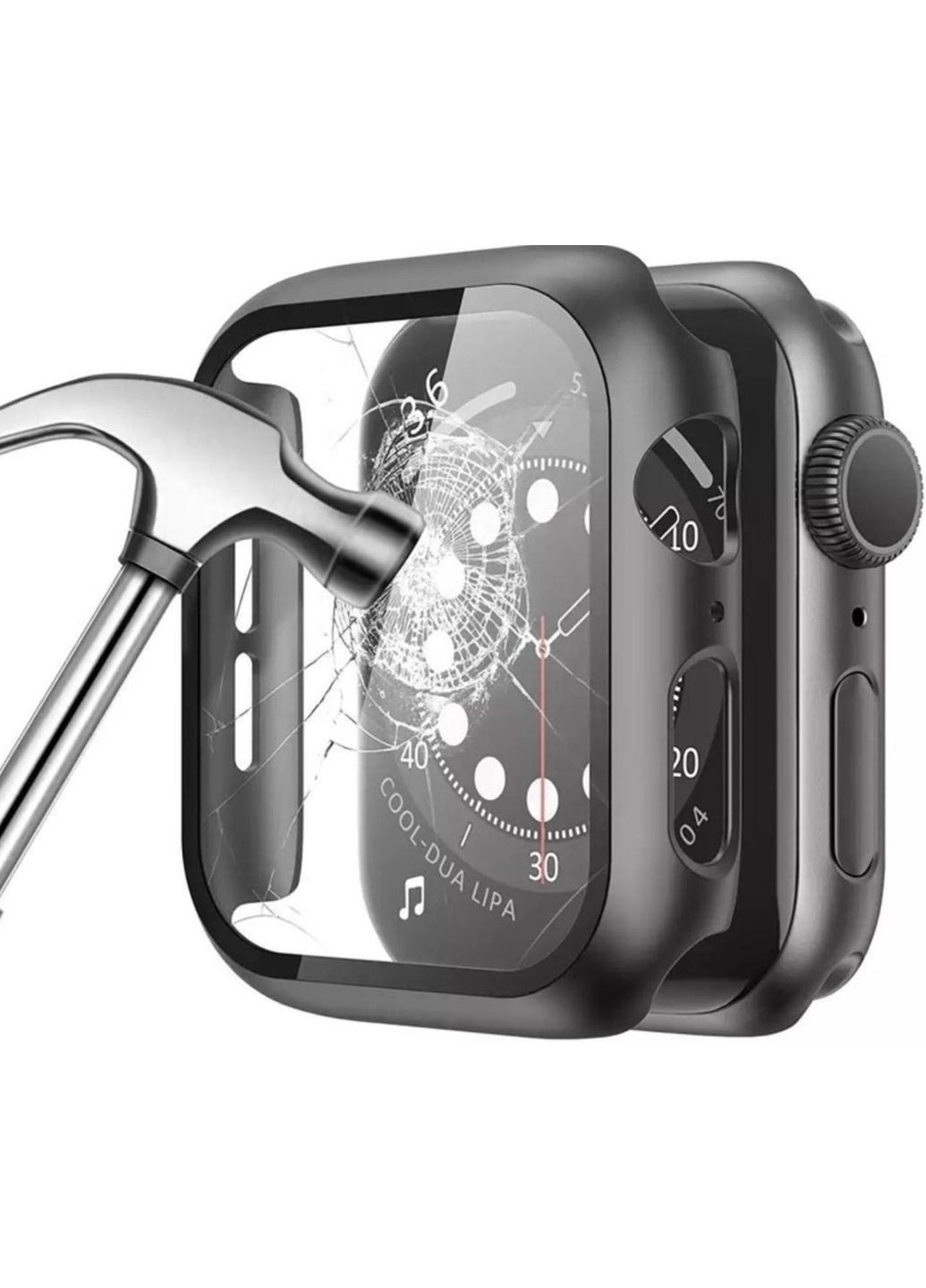 Защитный чехол со стеклом для Apple Watch Черный CHOICE (317188983)