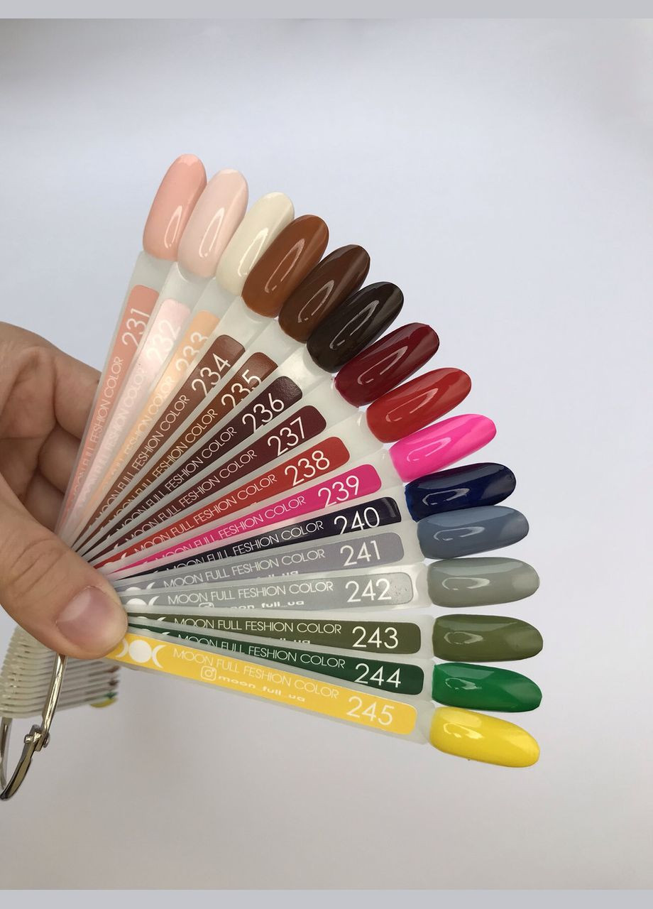 Гель лак Full Fashion color №234 буро-помаранчевий, 8 мл. Moon (338433027)