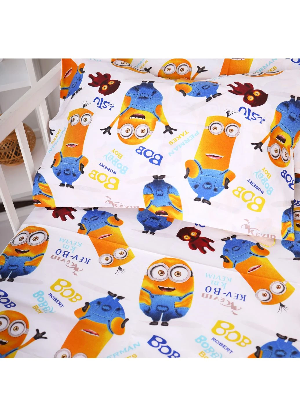 Комплект постільної білизни Ranforce Elite JUNIOR 20-0036 Minions Полуторний Євро Mirson (399960993)