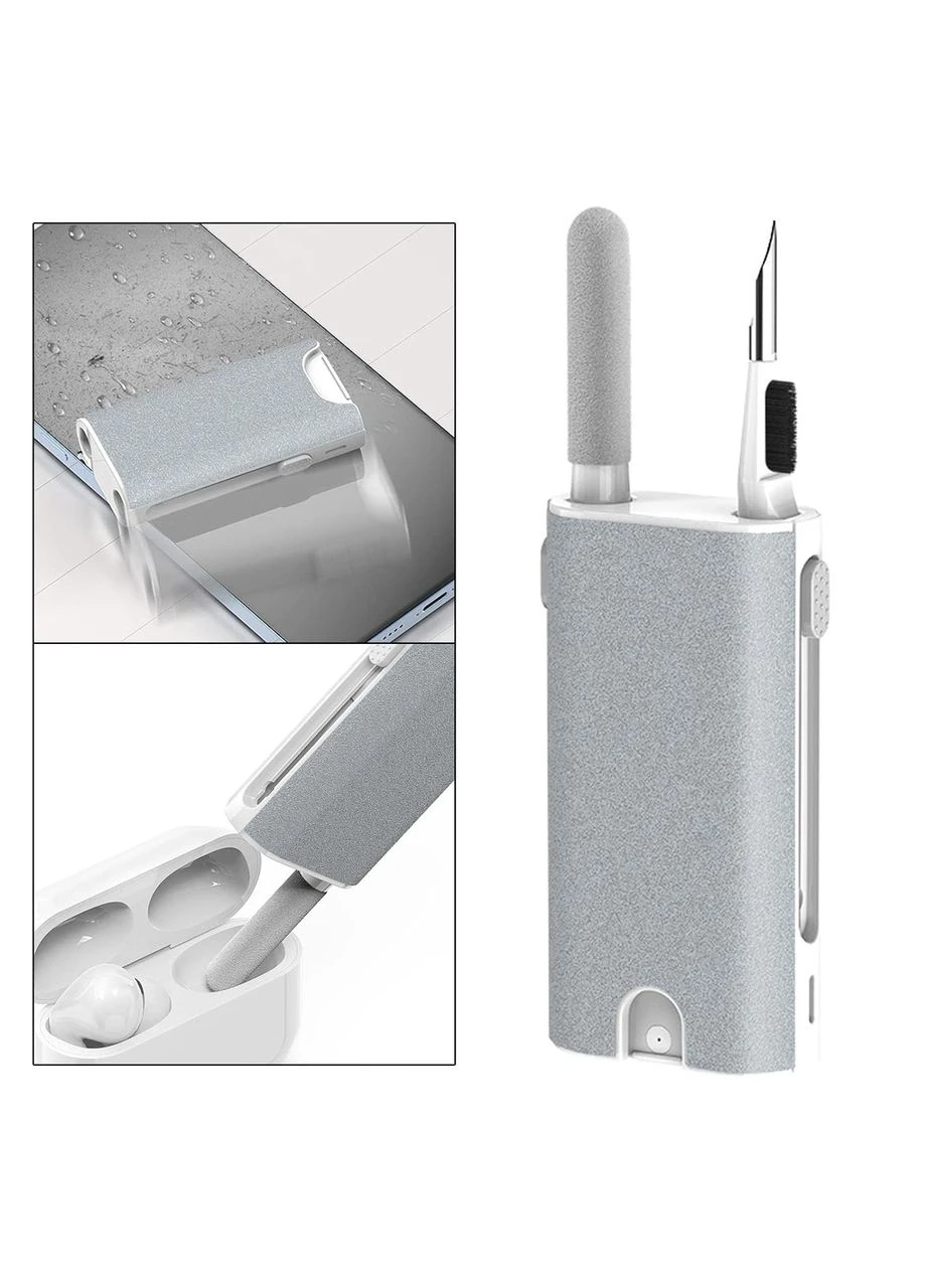 Багатофункціональний набір Q6 Grey 5в1 для електроніки та аксесуарів. Multifunctional Cleaning Brush VHG (360771979)