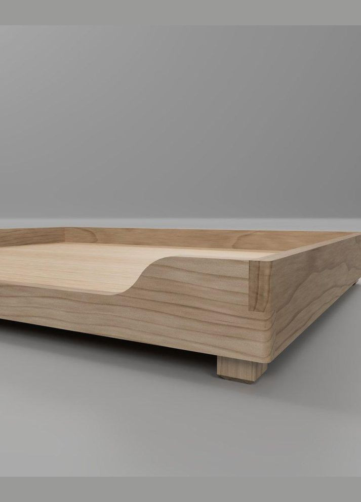 Лежак дерев'яний для собаки з дерева Гротус 100х70 бланже (ЛЖК-0010101) No Brand (328450176)