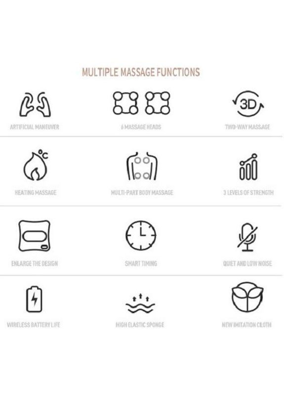 Масажна подушка для шиї AM-759, роликовий масажер з підігрівом BenBo (361220290)