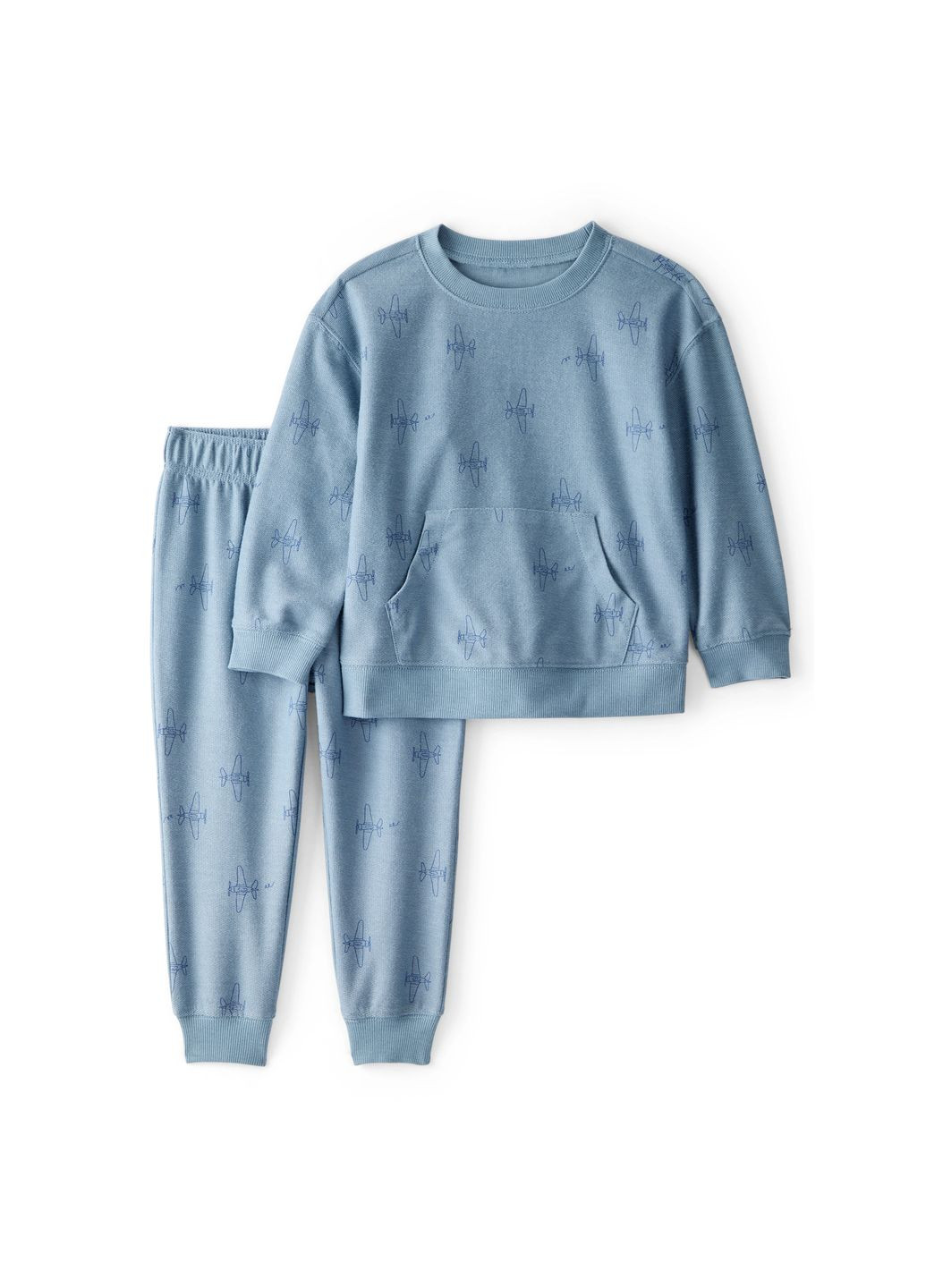 Блакитний демісезонний комплект 2в1 світшот, штани для хлопчика 88-93 см (2t280410_2t) Carter's