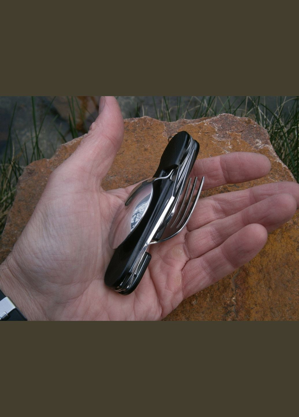 Набор столовых приборов 5 в 1 Travel Outdoor А-106 чем ложка вилка открывалка в чехле No Brand (327876570)