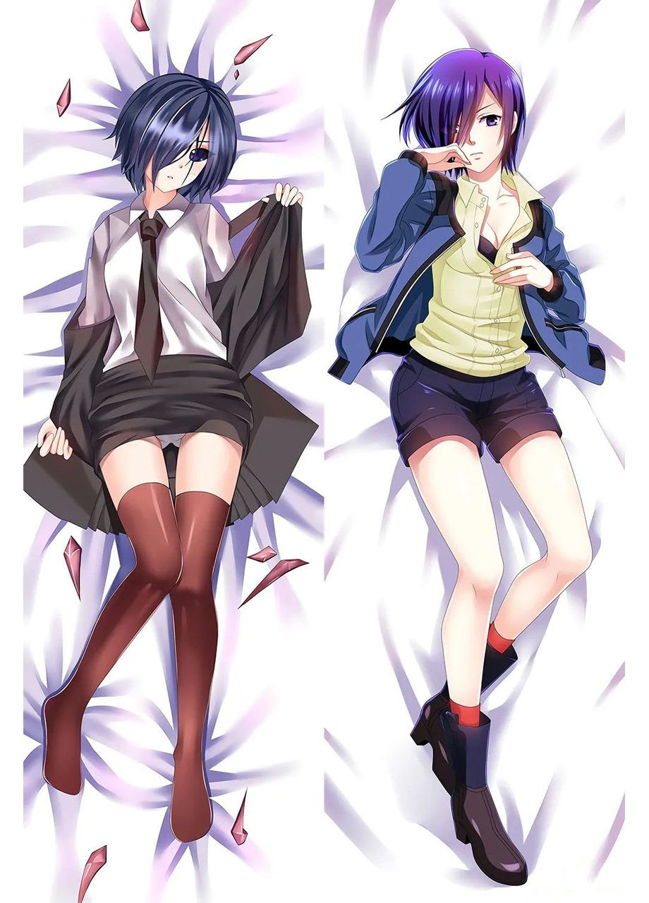 Подушка дакимакура двухсторонняя Touka Kirishima Tokyo Ghoul 100см No Brand (327843006)