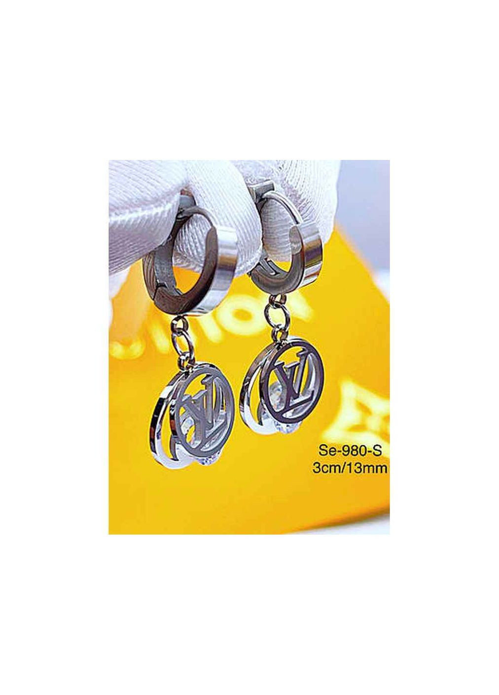 Сережки Stainlees Steel 980 Stainless Steel (359434087)