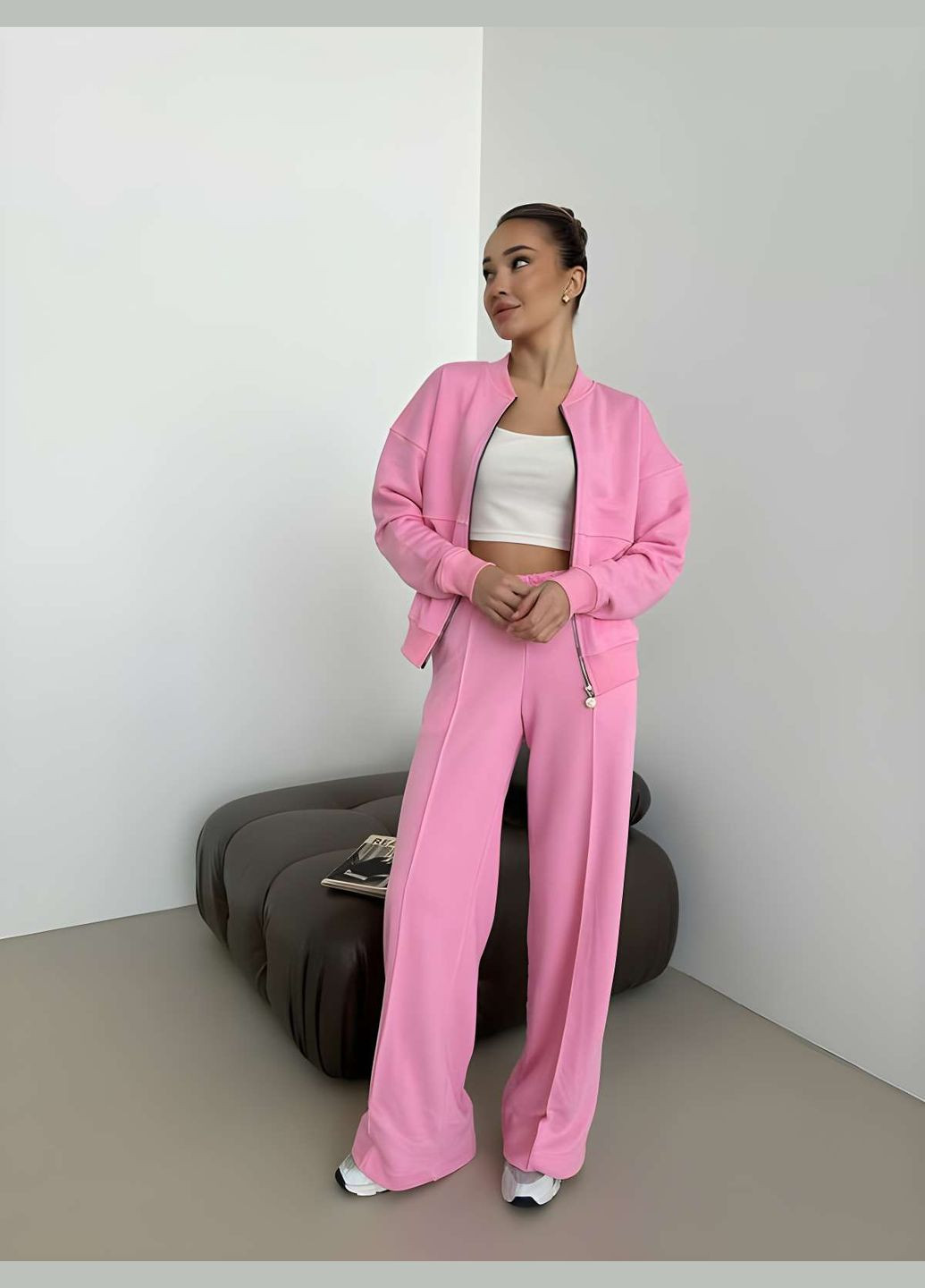 Женский спортивный костюм двойка брюки + бомбер, спортивный костюм... No Brand (331283833)