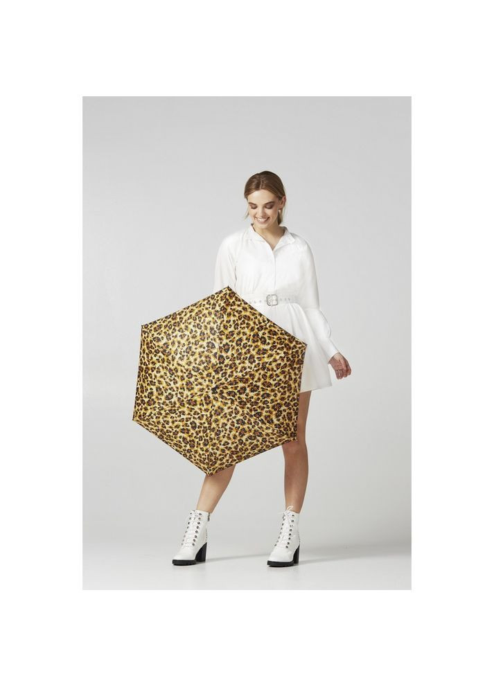 Комбинированный мини зонт женский l501 tiny2 bling leopard (леопард с блестками) Fulton (303831333)