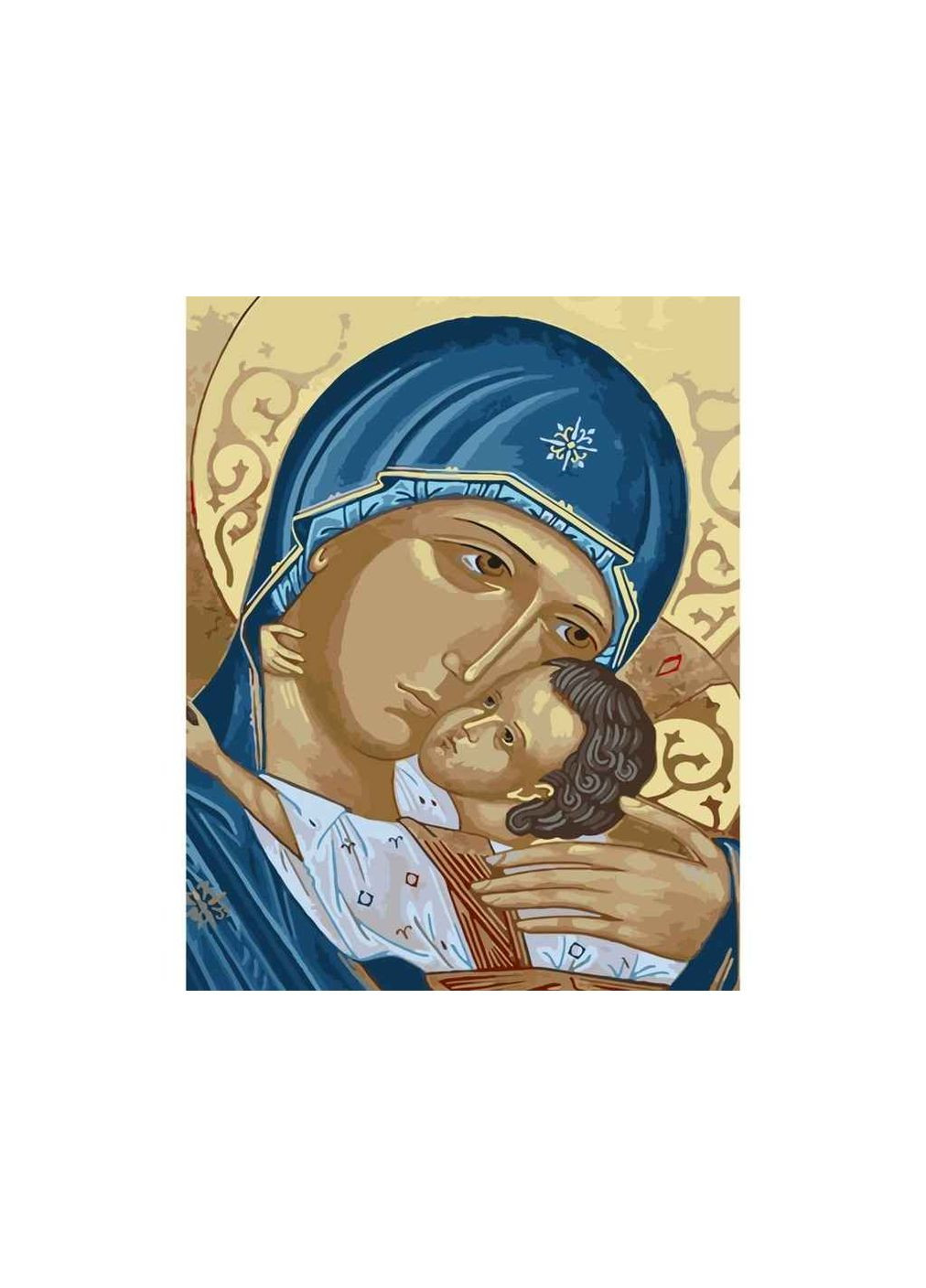 Набір для розпису по номерах "Псково-Печерська ікона Зворушення" 40х50см SY6639 Strateg (354342390)