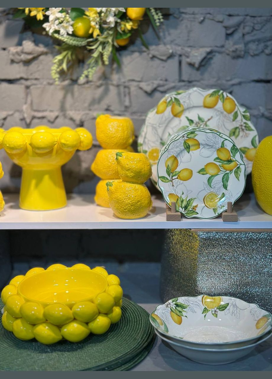 Ваза порцелянова Lemon 10*8.5*14см No Brand (330127104)