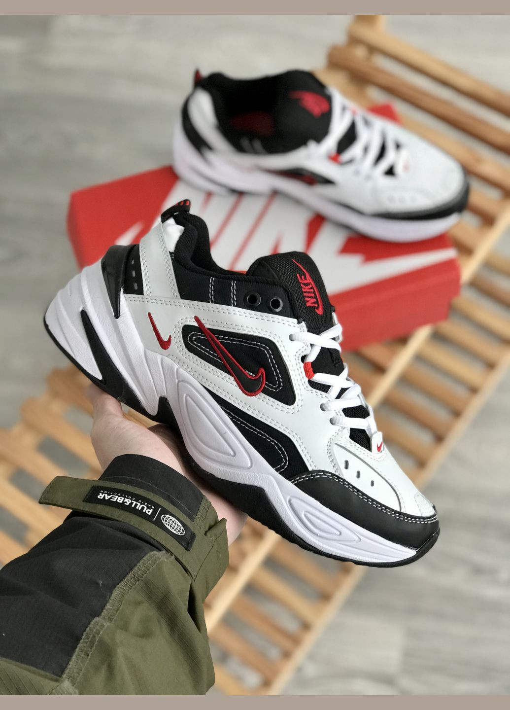 Кроссовки женские и мужские Nike M2K Tekno black white | Найк М2К Текно черно-белые No Brand чёрно-белые демисезоны (307288645)