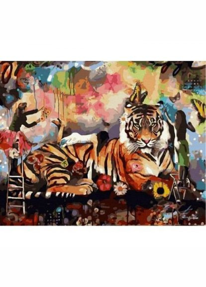 Картина за номерами "Блискучий тигр" Rainbow Art (318018784)