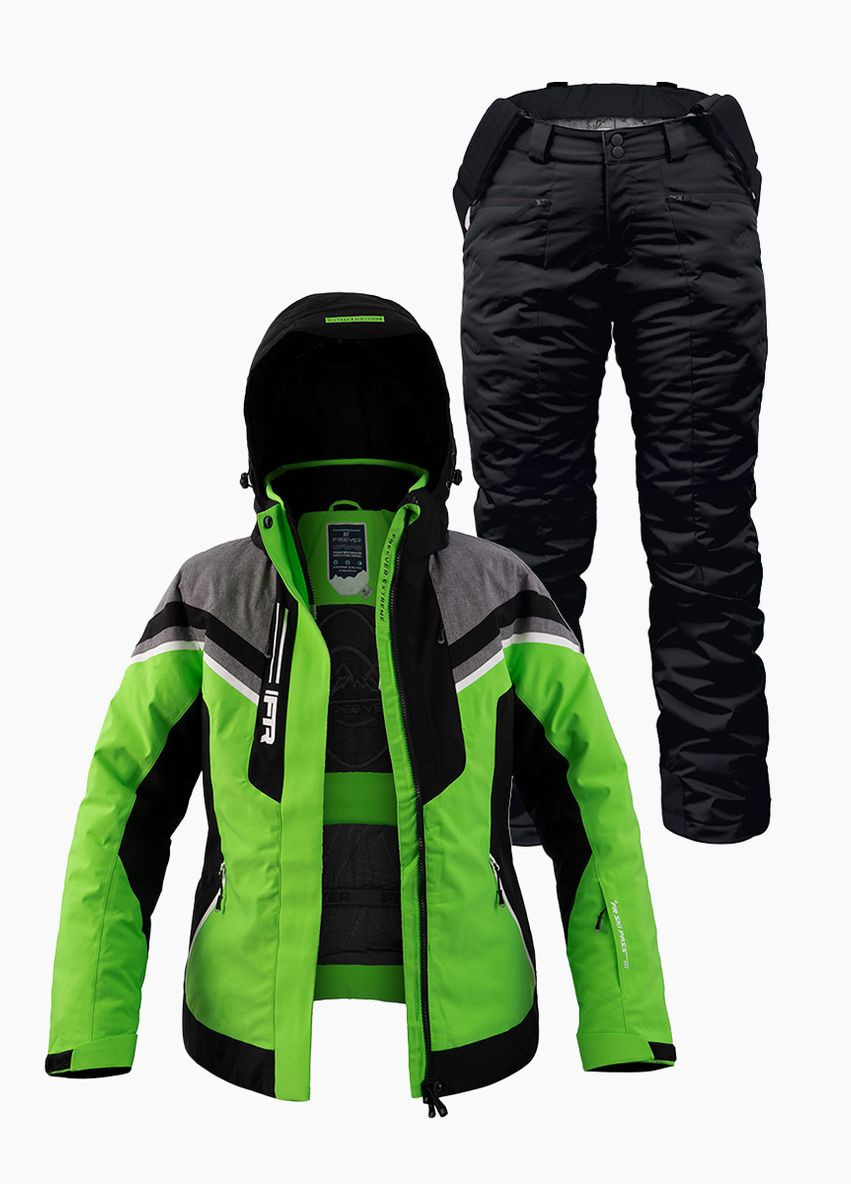 Женский лыжный костюм 21625-7608 салатовый Freever (289352325)
