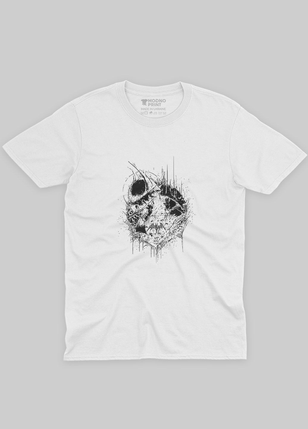 Белая демисезонная футболка для девочки с принтом супергероя - бэтмен (ts001-1-whi-006-003-044-g) Modno