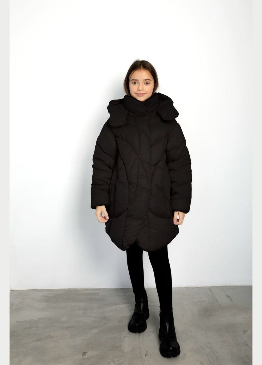 Комбінована зимня куртка едіт чорний Cvetkov Эдит