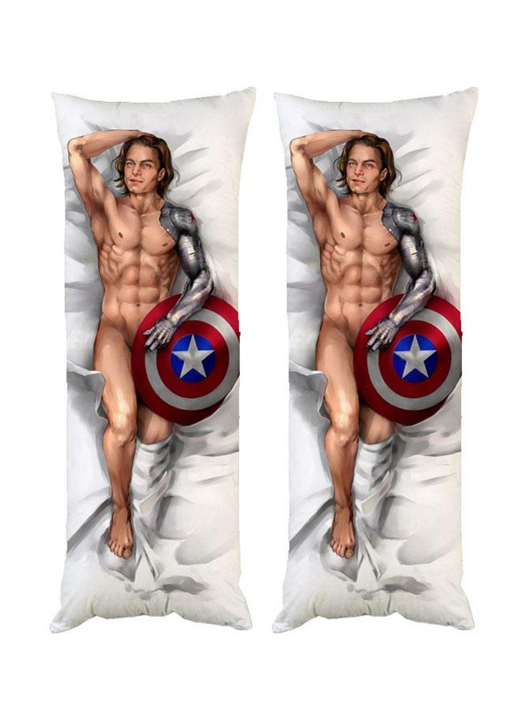 Подушка дакімакура Зимовий солдат Марвел декоративна ростова подушка для обіймання двостороння No Brand (329433513)