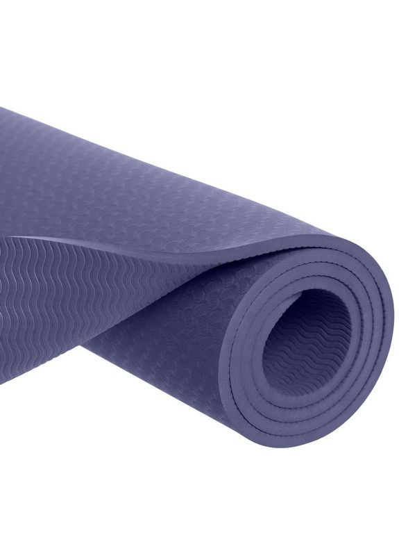 Коврик для фитнеса и йоги TPE+TC 8мм (размер 183x61x0,8см, Синий) (FI-6336_Синий) SP-Planeta (361433809)