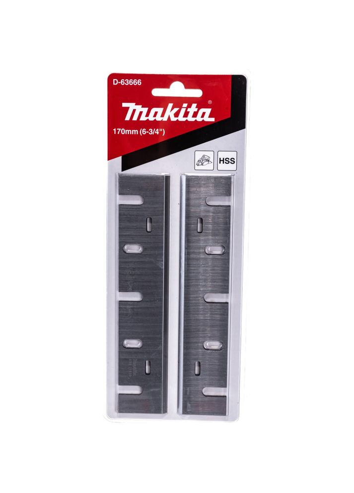 Набір стругальних ножів HSS D-63666 (170 мм, 2 шт) для електрорубанка 1806B (31064) Makita (295038888)