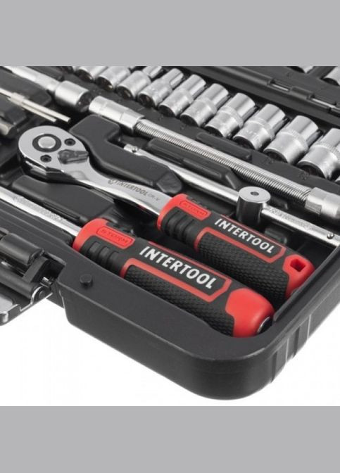 Набор инструментов 46 ед. STORM, 1/4", СrV ET-8046 Intertool (297443141)