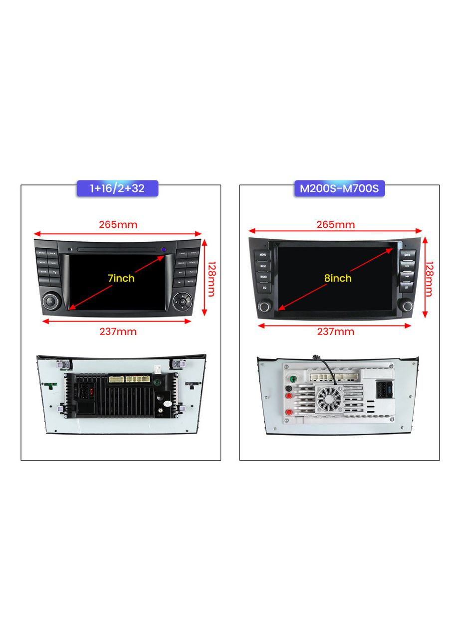 Штатна магнітола MS Mercedes Benz E-Class W211 8' IPS CarPlay Mekede (352267267)
