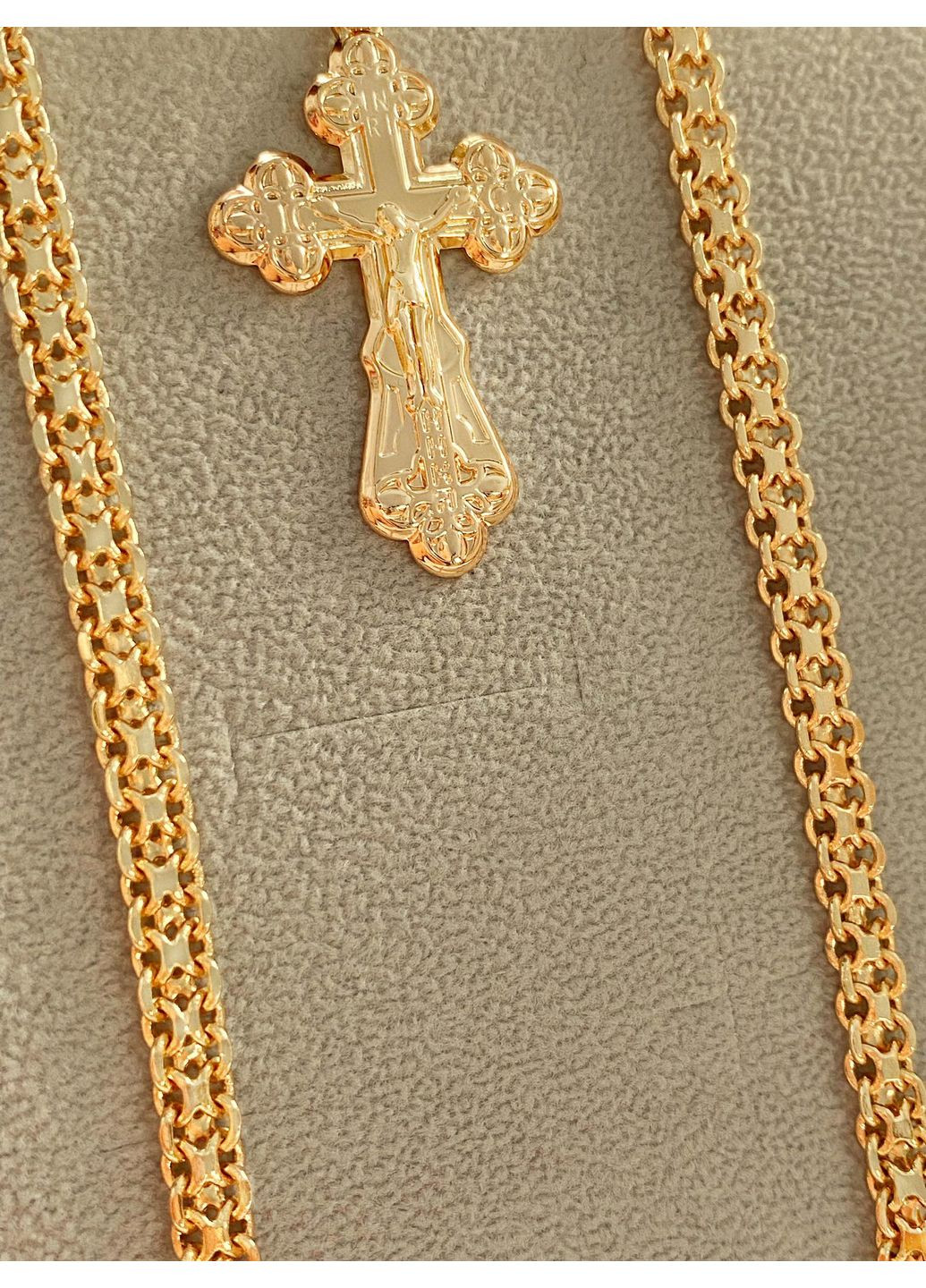 Позолочений Ланцюжок 45см, 50см + Хрестик + Браслет 20.5см, 21см, Позолота No Brand (361222499)