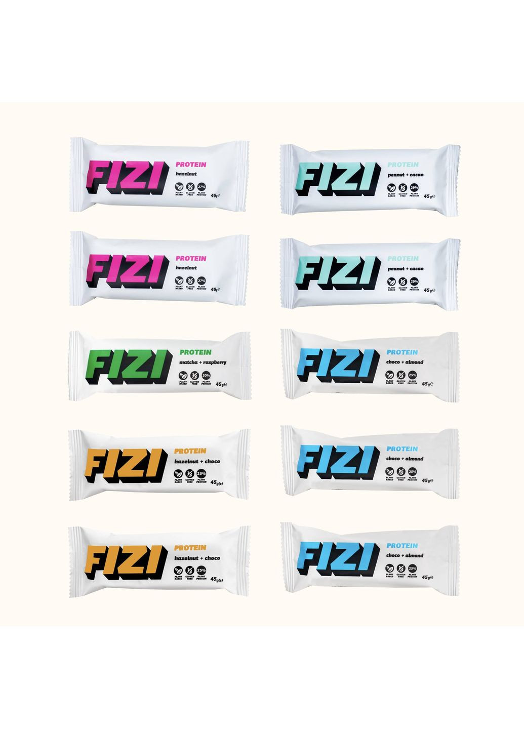 Набор протеиновых батончиков FIZI Protein box 10 шт Веган (4820262540405) No Brand (355878166)