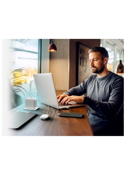 Зарядное устройство 3xUSB-C+1xUSB-A 100W GaN white (DCP-101) D-Link 3xUSB-C + 1xUSB-A 100W GaN white (369878134)