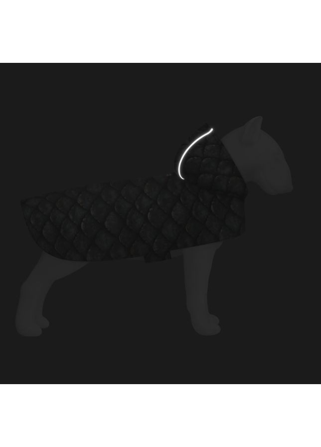 Дождевик-накидка с капюшоном для собак Clothes, рисунок "Луска", M, А 40-43 см, B 52-62 см, С 33-42 см WAUDOG (365874270)