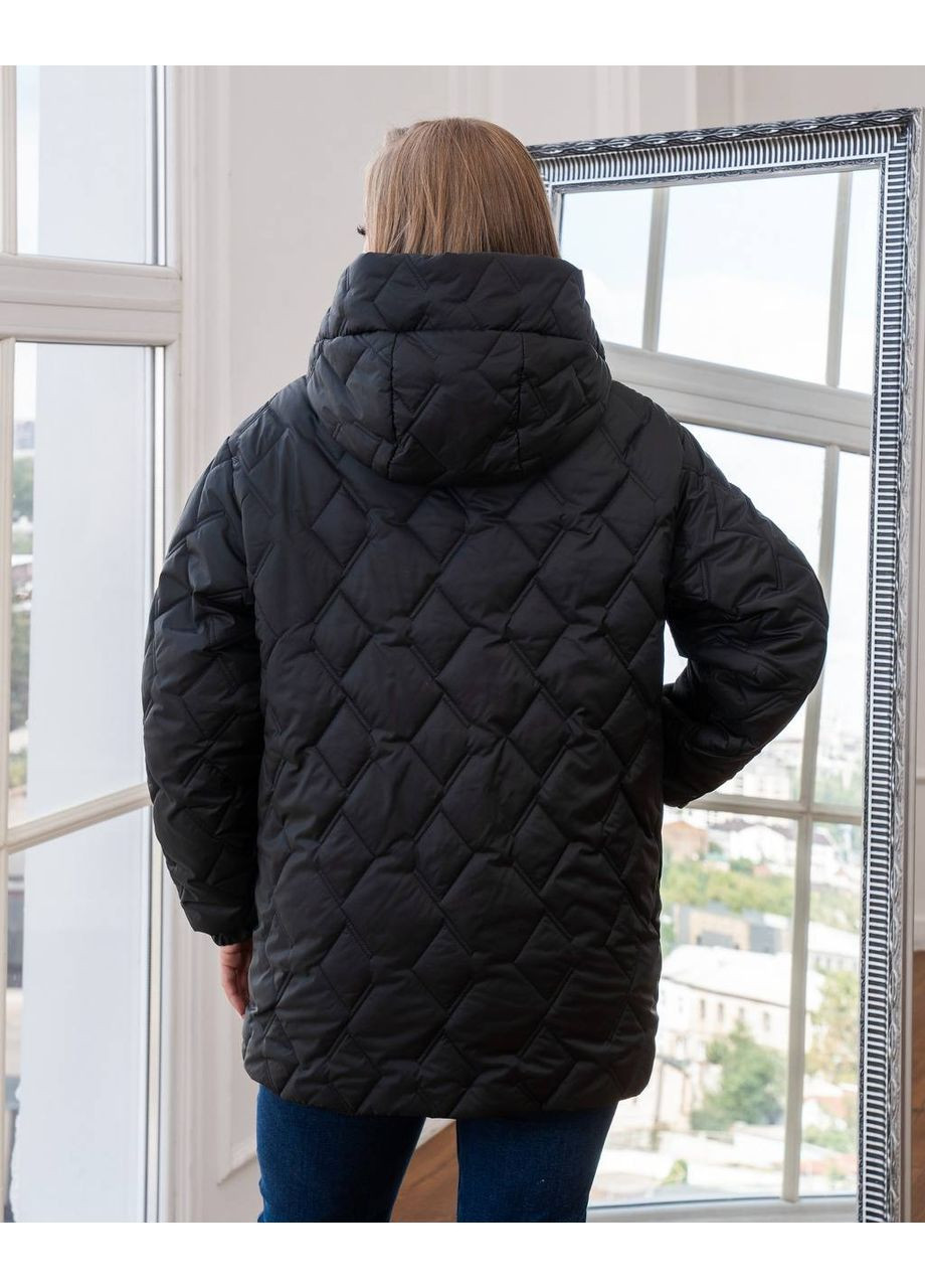 Черная демисезонная демисезонная женская куртка большого размера SK