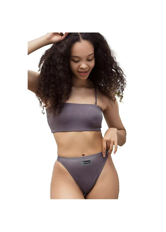 Сірий літній роздільний купальник з плавками сліпи kr28, (06399160) TOTALFIT