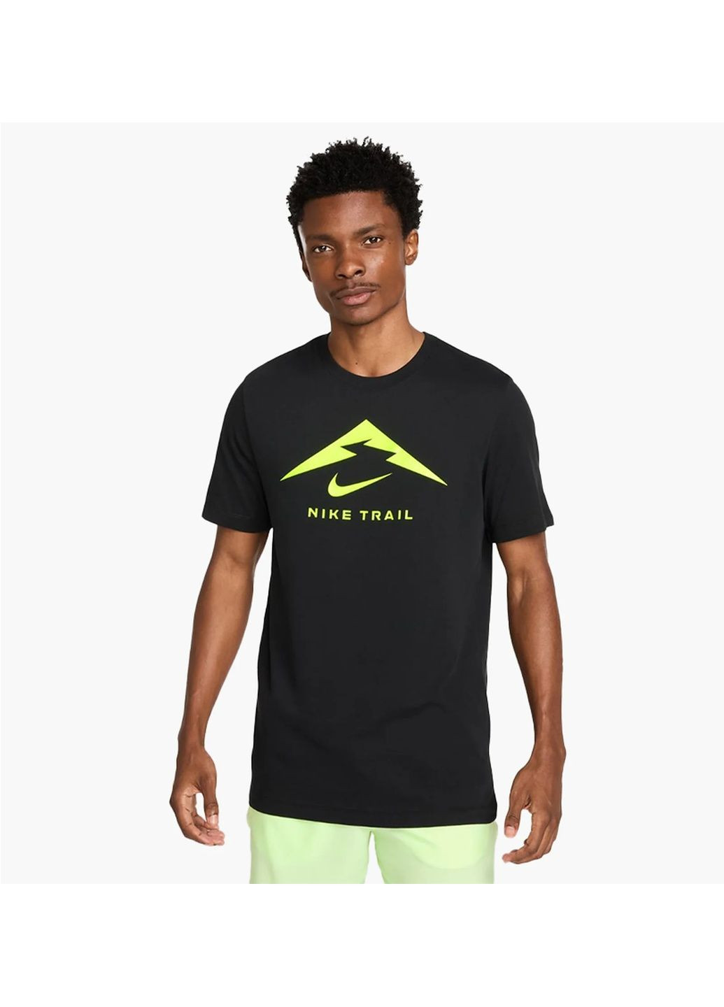 Черная футболка мужская trail logo black Nike