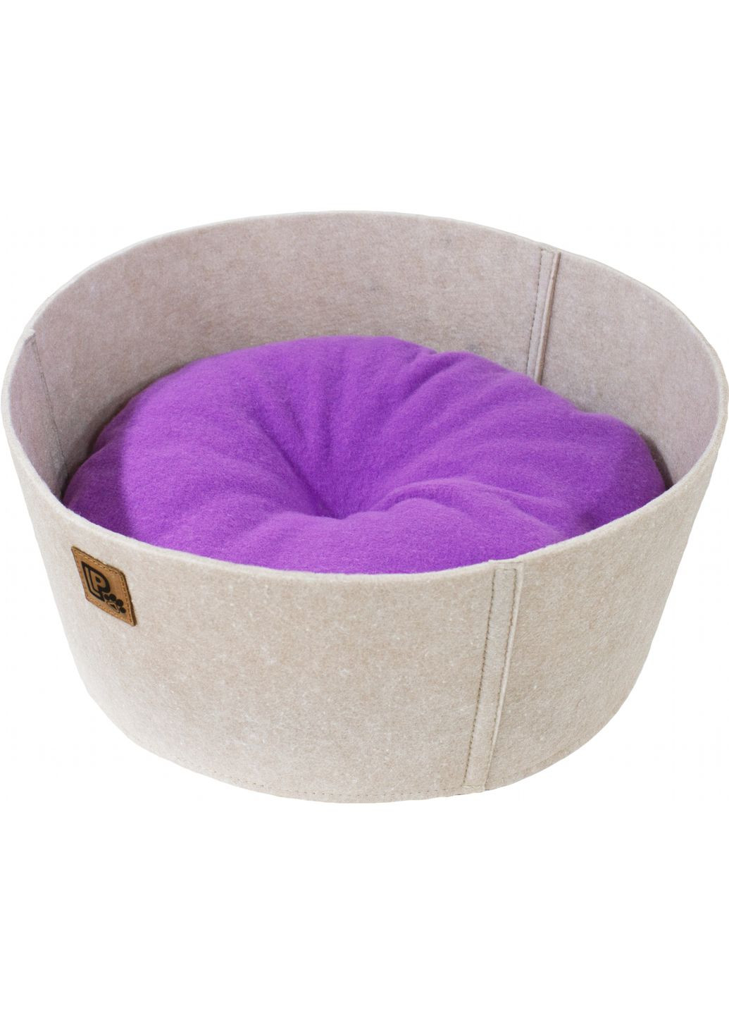 Лежак Ремікс №2 45х45х18 см Бежево-фіолетовий (4820268554208) Lucky Pet (313239617)