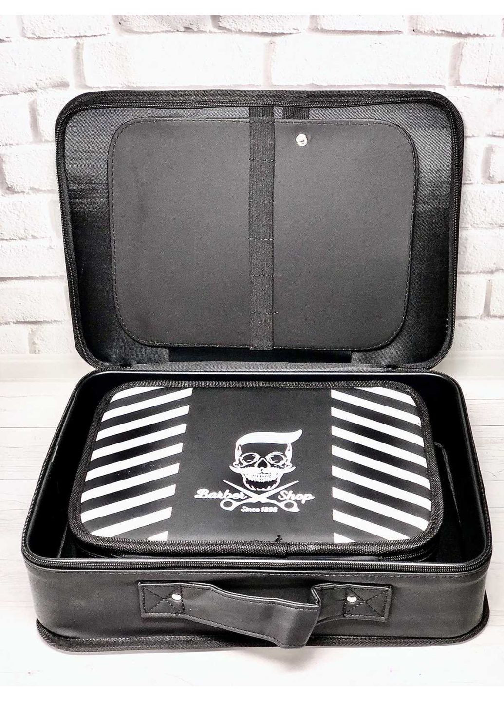 Валіза Barber 2в1 S-012 (чорний, шкірозамінник) YRE (359459540)