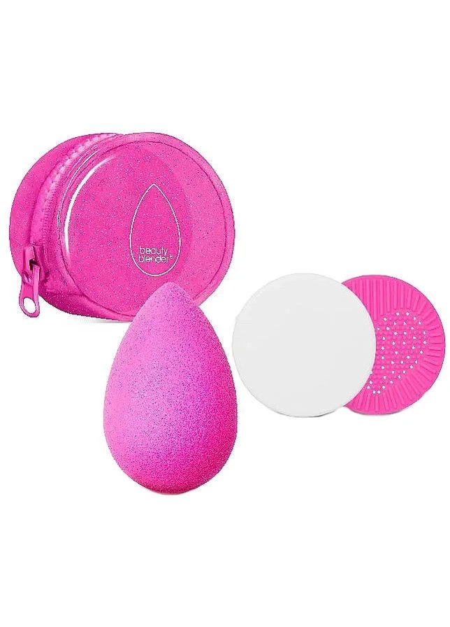 Beautyblender Набор Glittet Starter Set (sponge/1pcs + soap/16g + cleans/mat/1pcs + bag) Набор (2-1134540) — Крем, США (380145360)
