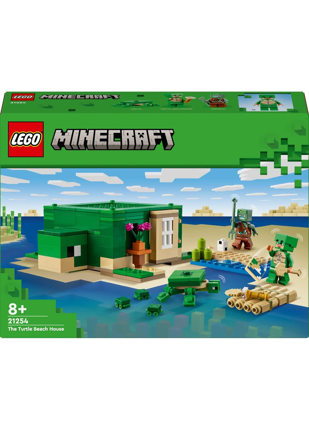 Конструктор Minecraft Пляжний будинок у формі черепах, 234 деталі () Lego 21254 (328396336)