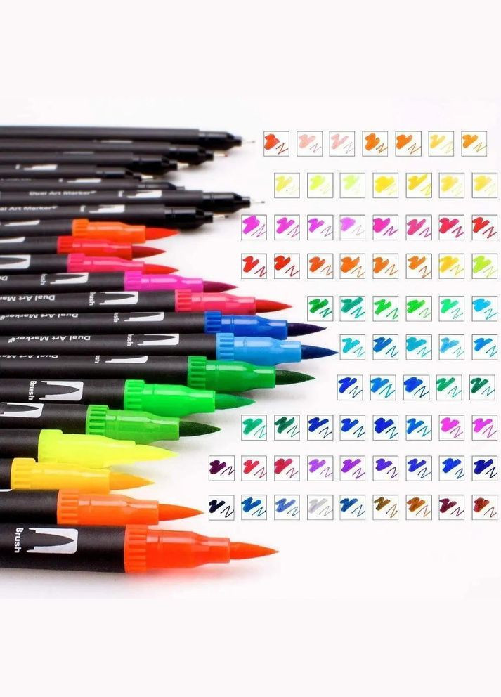 Набор маркеров для рисования Dual Brush Pens, 60 шт. Art (290011888)