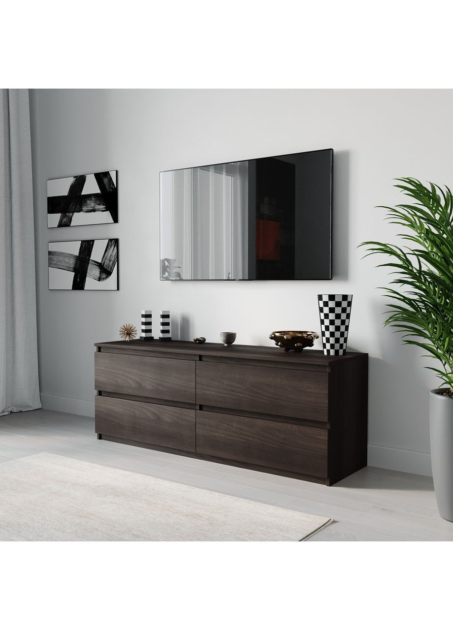 Тумба під телевізор із ящиками без ручок MT-223 1400*530*400 венге темний No Brand (358928856)