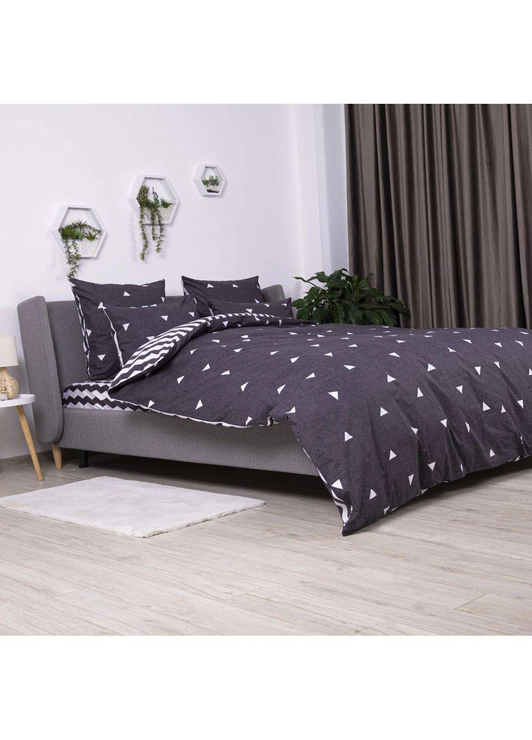 Комплект постільної білизни сімейний з наволочками 70*70 см, 115 гр/м2 Night Чорний (14310150215) ТЕП (364100047)