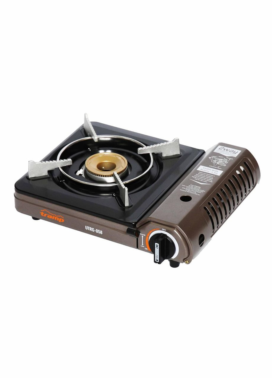 Плита газовая портативная с переходником на большой баллон UTRG-058 Tramp (358204700)
