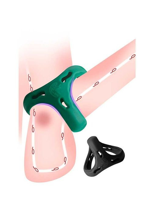 Тройное эрекционное кольцо на пенис и мошонку "Flux Ring" - Черный Drive Love To Love (335862364)