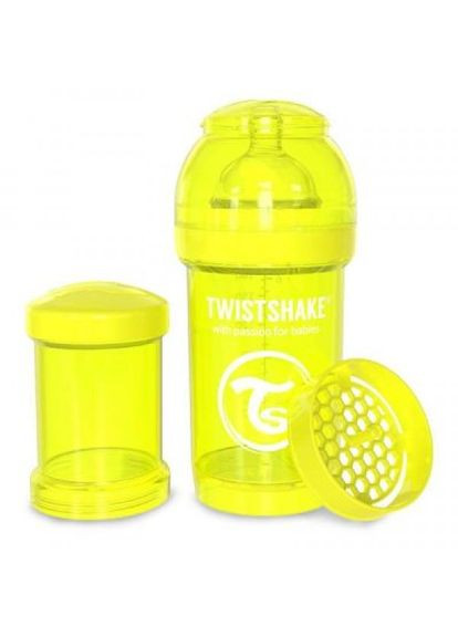 Пляшечка для годування антиколькова 180 мл, жовта (24882) Twistshake антиколиковая 180 мл, желтая (268142708)