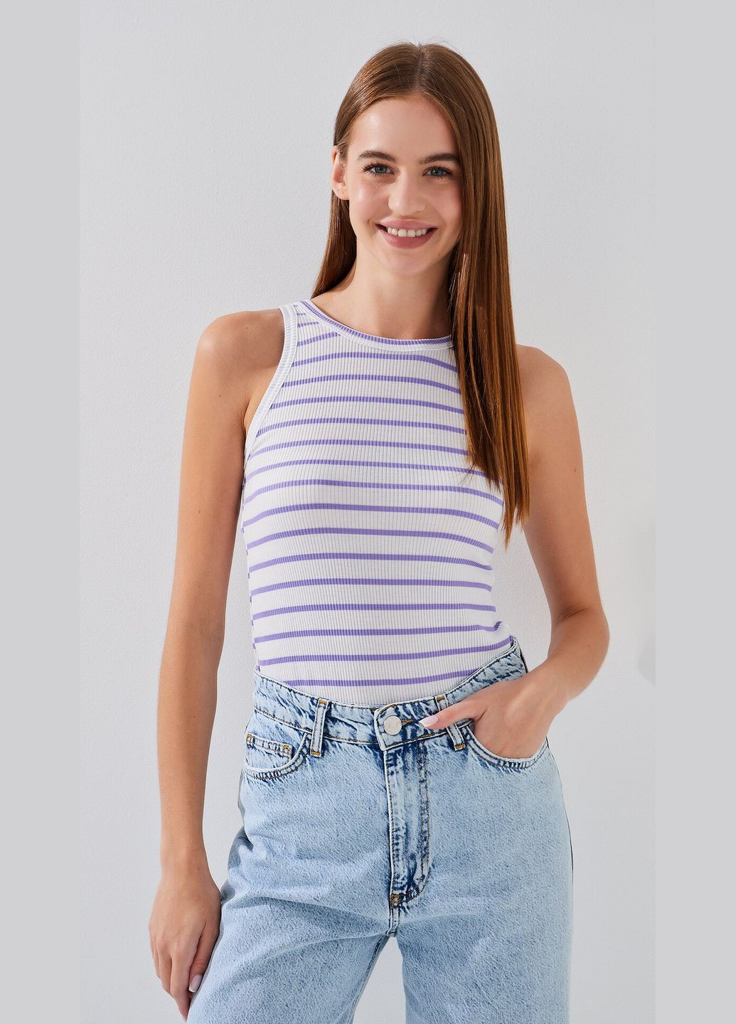 Майка з візерунком жіноча WBC02470 shop (2000999215223) LAWA — 365656079